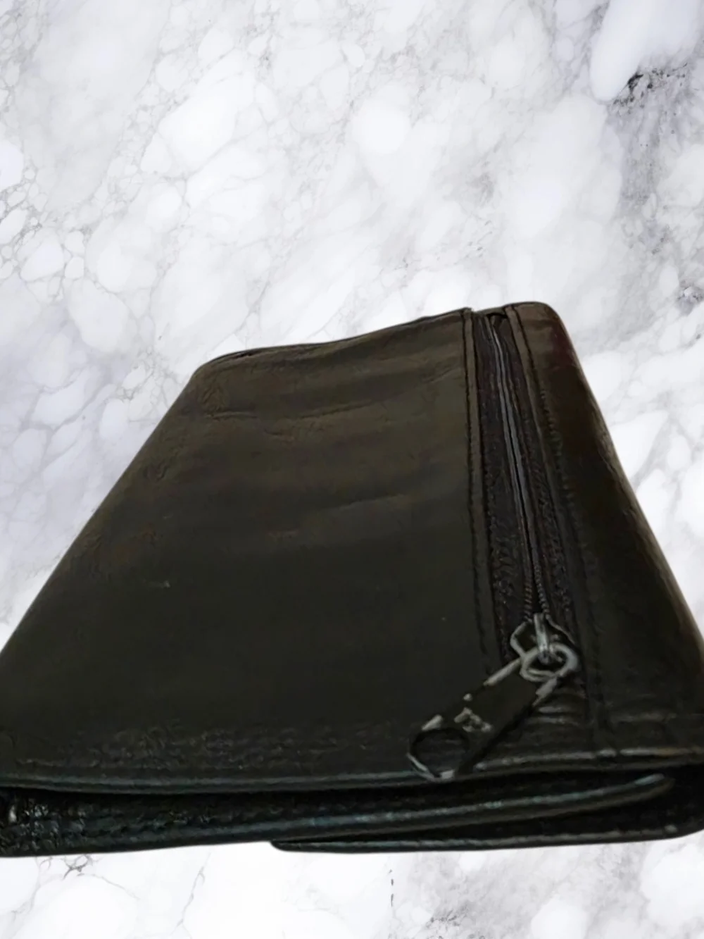 Vintage Tignanello Black Leather Wallet Snap Flap Soft Glove Leather Large Long